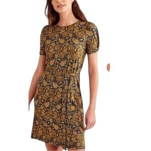Boden Paisley Print Short sleeve Dress Size 4 Long